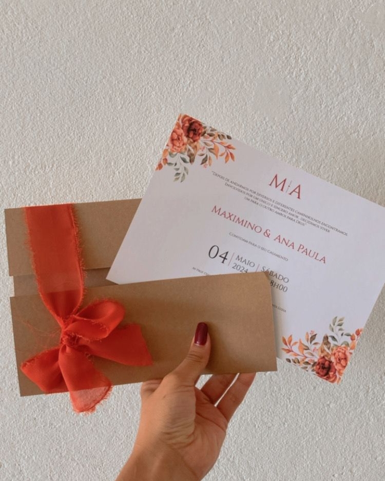 Convites abertura rustico