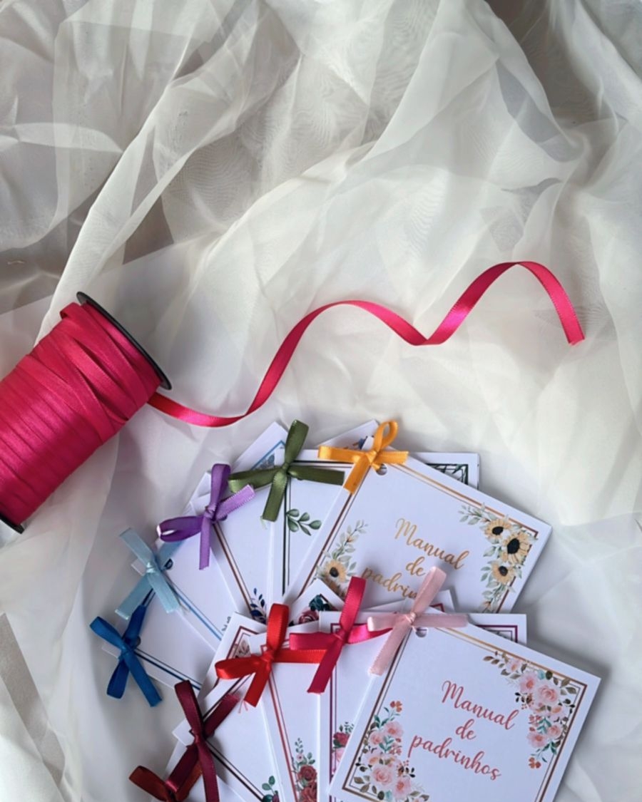 Manual fita de cetim - Padrinhos